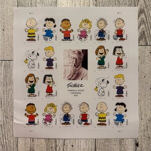 Charles M. Schulz Peanuts Centennial 20 Stamp Sheet